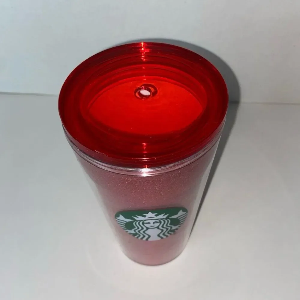 Starbucks Red Glitter Holiday Tumbler 16 fl oz 2020